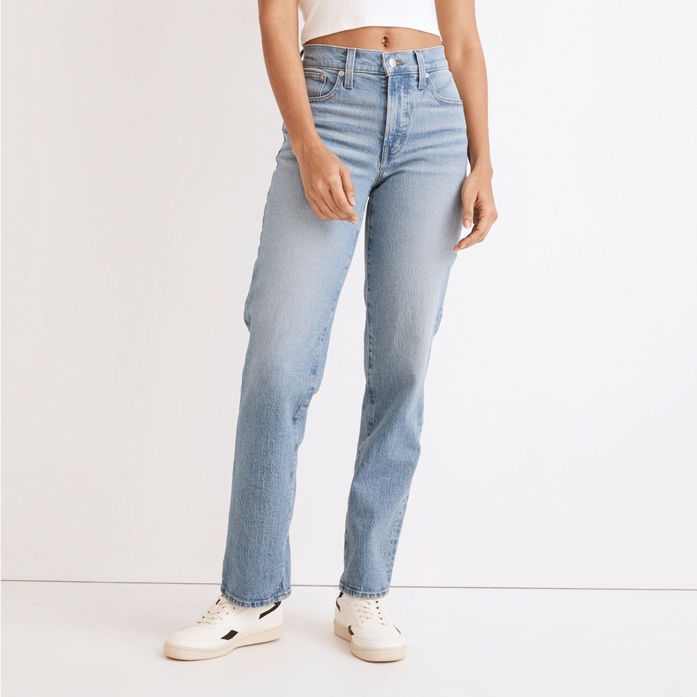 Madewell The Mid-Rise Perfect Vintage Straight Jean in Verwood Wash